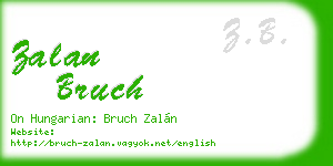 zalan bruch business card